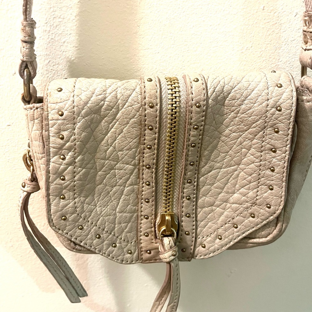 Remi & Emmy Cream Leather Crossbody Bag/Handbag